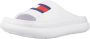 Tommy Hilfiger Platte PVC Logo Muilezel Schoenen White Dames - Thumbnail 8