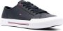 Tommy Hilfiger Blauwe Leren Sneakers voor Mannen Blue Heren - Thumbnail 4