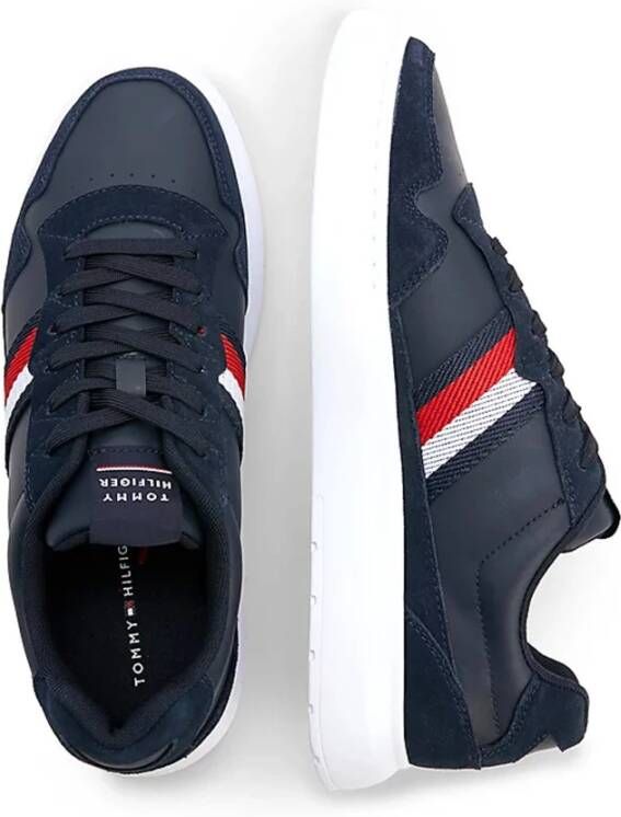 Tommy Hilfiger Sneakers van suède en eco-leer Blue Heren