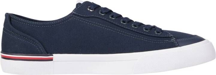 Tommy Hilfiger Sneakers CORPORATE VULC CANVAS met strepen aan de hiel vrijetijdsschoen halfhoge schoen veterschoen - Foto 5