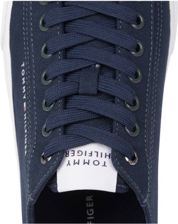 Tommy Hilfiger Sneakers CORPORATE VULC CANVAS met strepen aan de hiel vrijetijdsschoen halfhoge schoen veterschoen - Foto 6