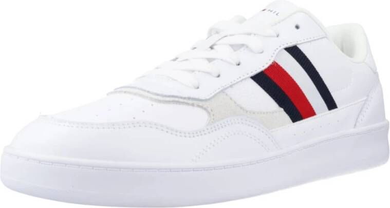 Tommy Hilfiger Retro Court Cupsole Leren Sneakers Blue Heren