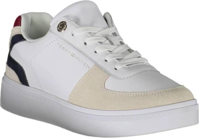 Tommy Hilfiger Witte Sneakers met Contrasterende Details Wit Dames