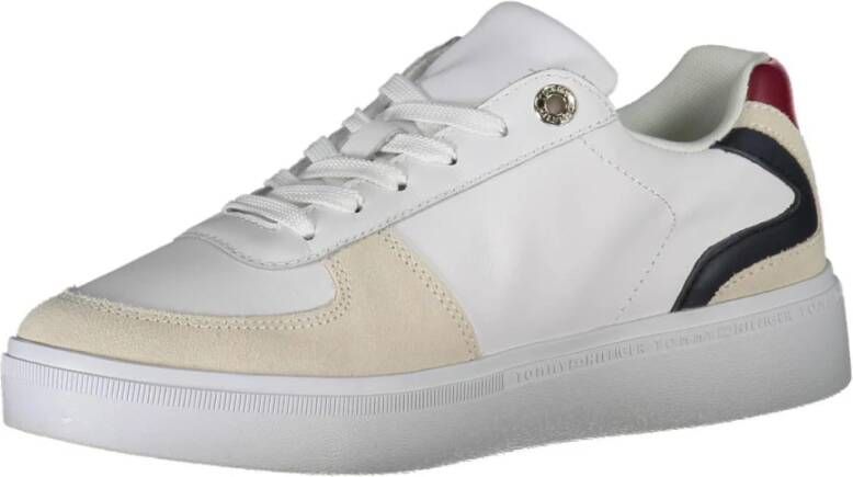 Tommy Hilfiger Witte Sneakers met Contrasterende Details Wit Dames