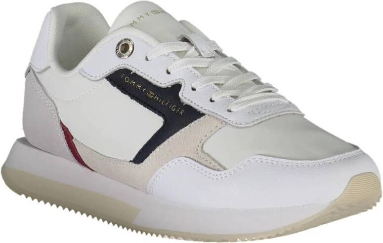 Tommy Hilfiger Witte Sneakers met Contrasterende Details Wit Dames