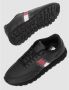 Tommy Hilfiger Leather Runner TJM Essentials Heren Sneakers Zwart - Thumbnail 11