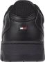 Tommy Hilfiger Zwarte Leren Sneakers voor Mannen Black Heren - Thumbnail 10
