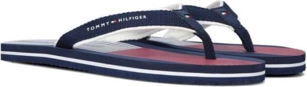 Tommy Hilfiger Sportieve Blauw Rood Teenslippers Multicolor Heren