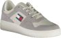 Tommy Hilfiger Sportieve Grijze Vetersneakers met Contrastdetails en Logoprint Gray Heren - Thumbnail 3