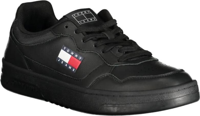 Tommy Hilfiger Sportieve Herenschoenen Zwart Veters Uitneembare Binnenzool Black Heren