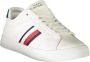 Tommy Hilfiger Sportieve leren sneaker met groene accenten White Heren - Thumbnail 6
