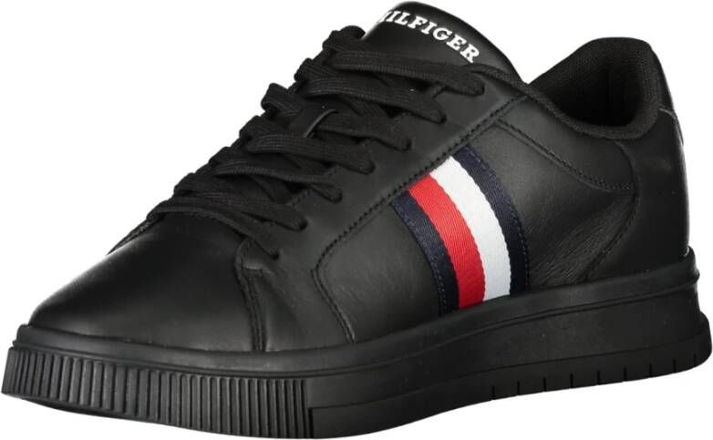 Tommy Hilfiger Sportieve Veterschoenen Zwart Contrast Logo