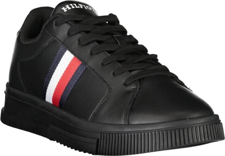 Tommy Hilfiger Zwarte Polyester Sneaker met Contrasterende Details Black Heren - Foto 7