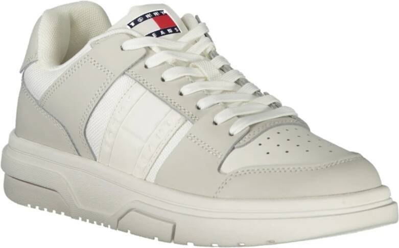Tommy Hilfiger Sportieve witte sneakers met grijze details White Dames