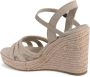 Bruin Tinten Essential Basic Wedge Espadrilles Met Sleehak Dames Beige - Thumbnail 8
