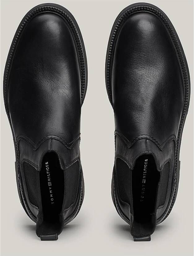 Tommy Hilfiger Zwarte Chelsea Enkellaarzen voor Mannen Black Heren - Foto 6