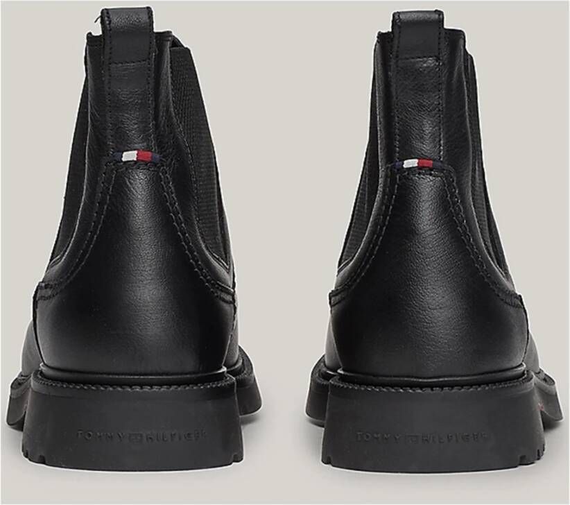 Tommy Hilfiger Zwarte Chelsea Enkellaarzen voor Mannen Black Heren - Foto 7