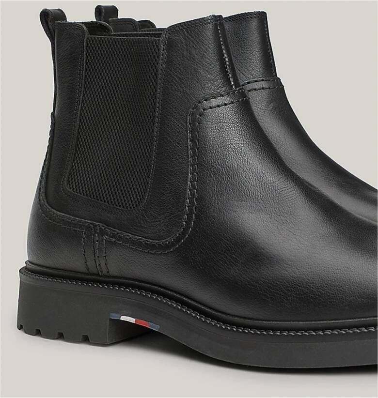 Tommy Hilfiger Zwarte Chelsea Enkellaarzen voor Mannen Black Heren - Foto 8