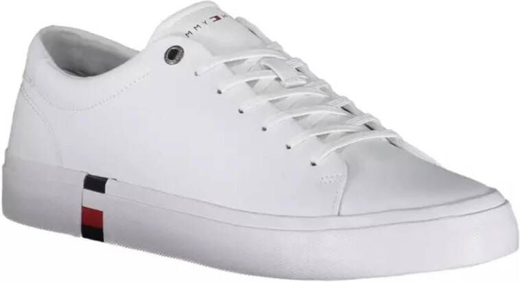 Tommy Hilfiger Stijlvolle Witte Polyester Sneaker Wit Heren