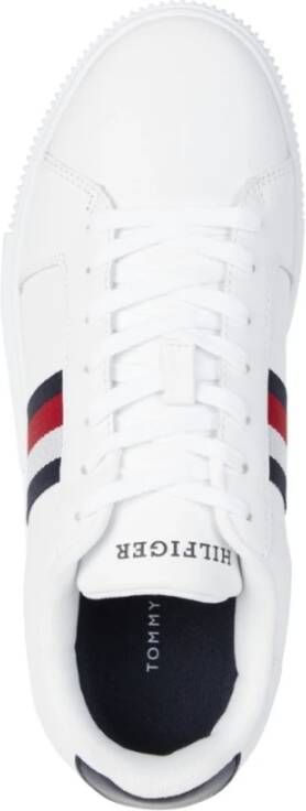 Tommy Hilfiger Strepen Vrijetijdssneakers Wit White Heren