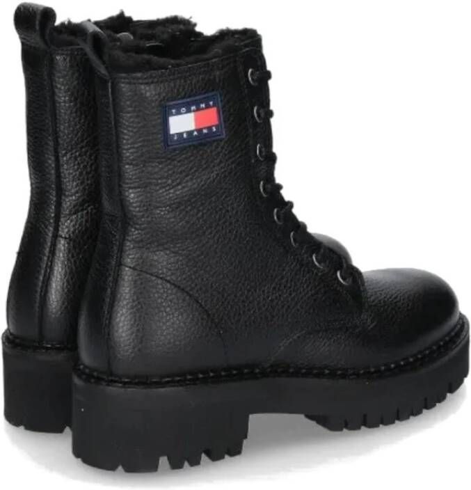 Tommy Hilfiger Urban Boot Hoogwaardige leren laarzen Zwart Dames