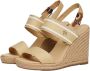 Tommy Hilfiger Sleehaksandaaltjes WEBBING HIGH WEDGE SANDAL zomerschoen sandaal wig hak met zij th-label - Thumbnail 8