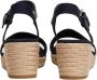 Tommy Hilfiger Sleehaksandaaltjes MONO WEBBING HIGH WEDGE SANDAL zomerschoen sandaal riemchensandalette met contrast-logo-opdruk - Thumbnail 9