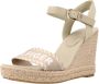 TOMMY HILFIGER Sandalen Dames Seasonal Webbing Wedge Maat: 40 Materiaal: Leer Kleur: Beige - Thumbnail 9