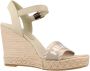TOMMY HILFIGER Sandalen Dames Seasonal Webbing Wedge Maat: 40 Materiaal: Leer Kleur: Beige - Thumbnail 12