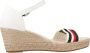 Tommy Hilfiger Gerecyclede Katoenen Sleehak Sandalen White Dames - Thumbnail 5