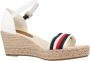 Tommy Hilfiger Gerecyclede Katoenen Sleehak Sandalen White Dames - Thumbnail 6