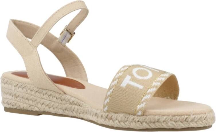 Tommy Hilfiger Wig Sandalen voor Vrouwen Beige Dames