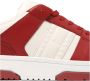 Tommy Hilfiger Witte en rode leren sneakers - Thumbnail 2