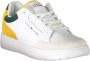 Tommy Hilfiger Sportieve witte vetersneakers met groene en mosterddetails White Heren - Thumbnail 3
