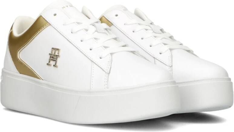 Tommy Hilfiger Witte Lage Platform Sneakers White Dames