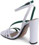 Tommy Hilfiger Witte Leren Blokhak Sandalen - Thumbnail 2