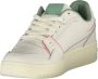 Tommy Hilfiger Witte Leren Dames Sneaker Groen Roze - Thumbnail 2