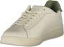 Tommy Hilfiger Witte Leren Heren Sneaker Groene Details - Thumbnail 3