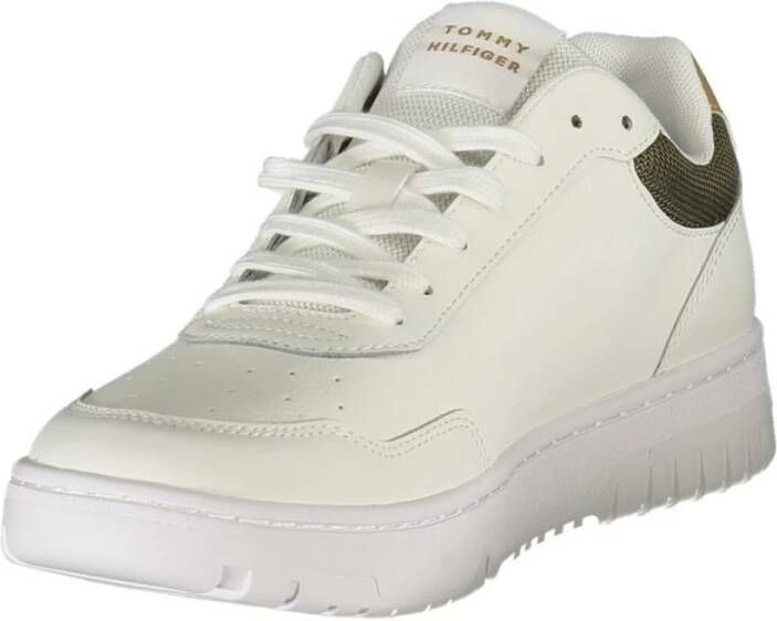Tommy Hilfiger Witte Leren Heren Sneaker Urban Chic