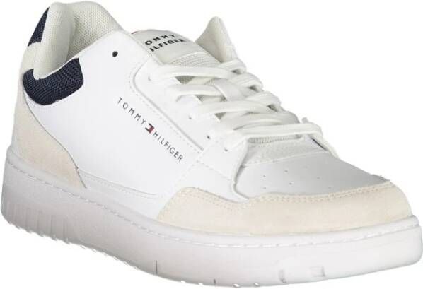 Tommy Hilfiger Witte Leren Heren Sneaker White Heren