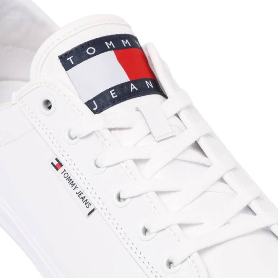 Tommy Hilfiger Witte Leren Lage Sneakers