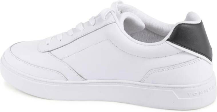Tommy Hilfiger Witte Leren Sneaker met Polyamide Details