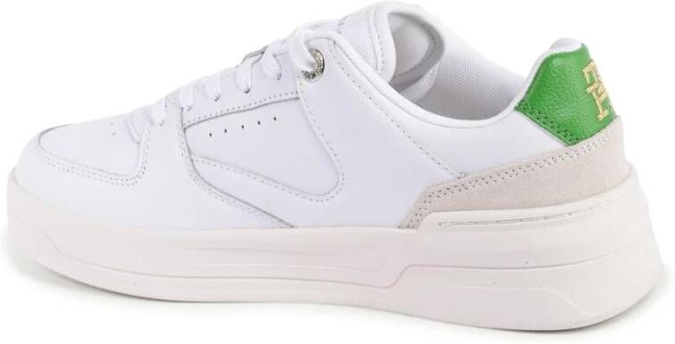 Tommy Hilfiger Witte Leren Sneaker met Schoon Ontwerp