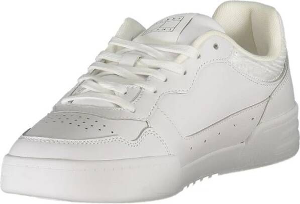 Tommy Hilfiger Witte Leren Sneaker Sportief Ontwerp