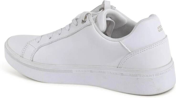 Tommy Hilfiger Witte Leren Sneakers Stijlvol Comfortabel