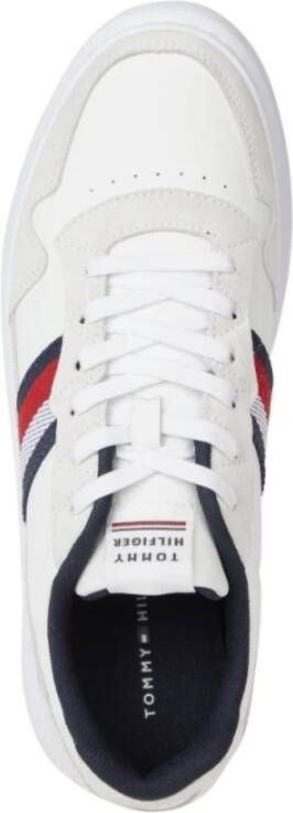 Tommy Hilfiger Witte lichtgewicht mixbeker sneakers Wit Heren