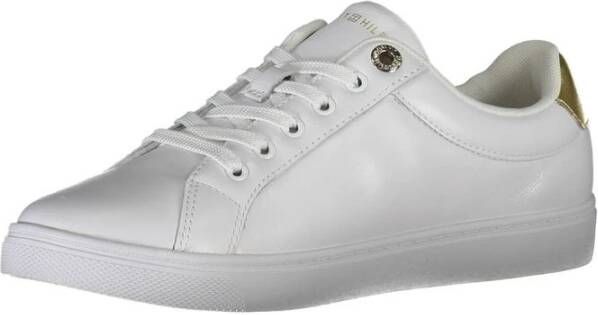 Tommy Hilfiger Witte Polyester Sneaker met Contrasterende Details