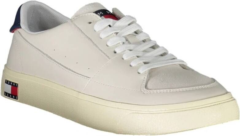 Tommy Hilfiger Witte Polyester Sneaker met Contrasterende Details Wit Heren