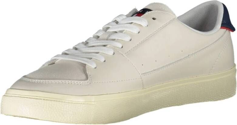 Tommy Hilfiger Witte Polyester Sneaker met Contrasterende Details Wit Heren