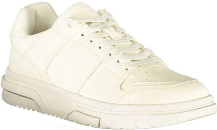 Tommy Hilfiger Witte Polyester Sneaker met Logo Detail White Heren
